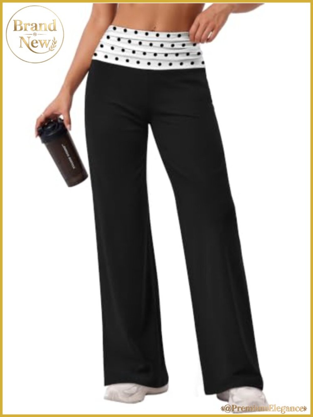 Wide Leg Yoga Pants Women High Waisted Ruched Tummy Control Pull On